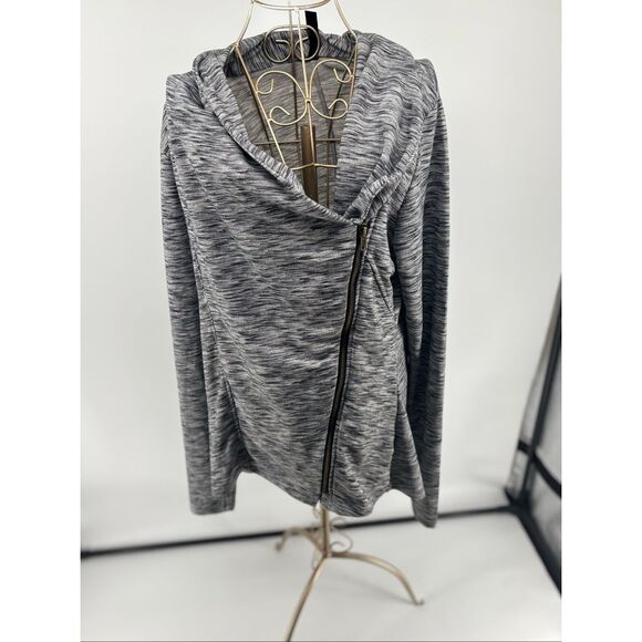 Cotton On Body Gray asymmetrical zip up jacket womens size XL - Picture 1 of 12